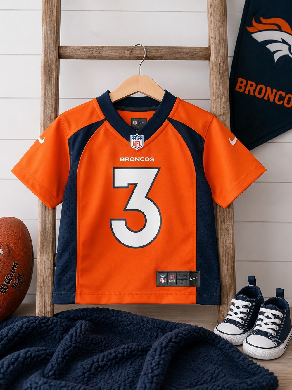 Nike Russell Wilson #3 Denver Broncos Infant Jersey 24M Orange NWT NFL